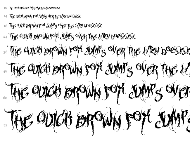 MCF Funera font waterfall
